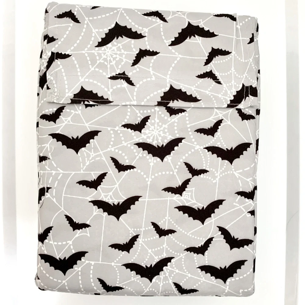 Bat Spiderweb Goth Sheet set - Twin - Black Grey White - NEW